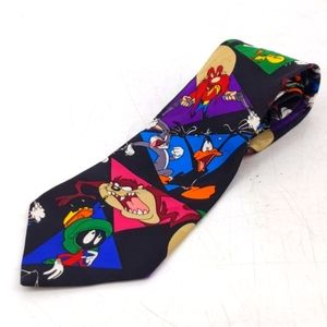 Vintage Looney Tunes Mania Neck Tie Marvin Bugs Bunny